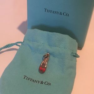Tiffany & Co. Flip-Flop Charm with Red Bow Ribbon